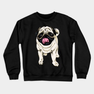 Snazzy Snouts Pug Swagger, Tee Trend for Doggy Admirers Crewneck Sweatshirt